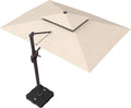 10' X 13' Patio Umbrella Outdoor Large Rectangle Cantilever Umbrellas Double Top Heavy Duty Windproof Offset Umbrella with 360-degree Rotation for Pool Garden Deck